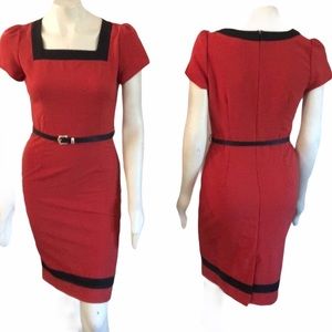 Elegant Red Midi Dress
